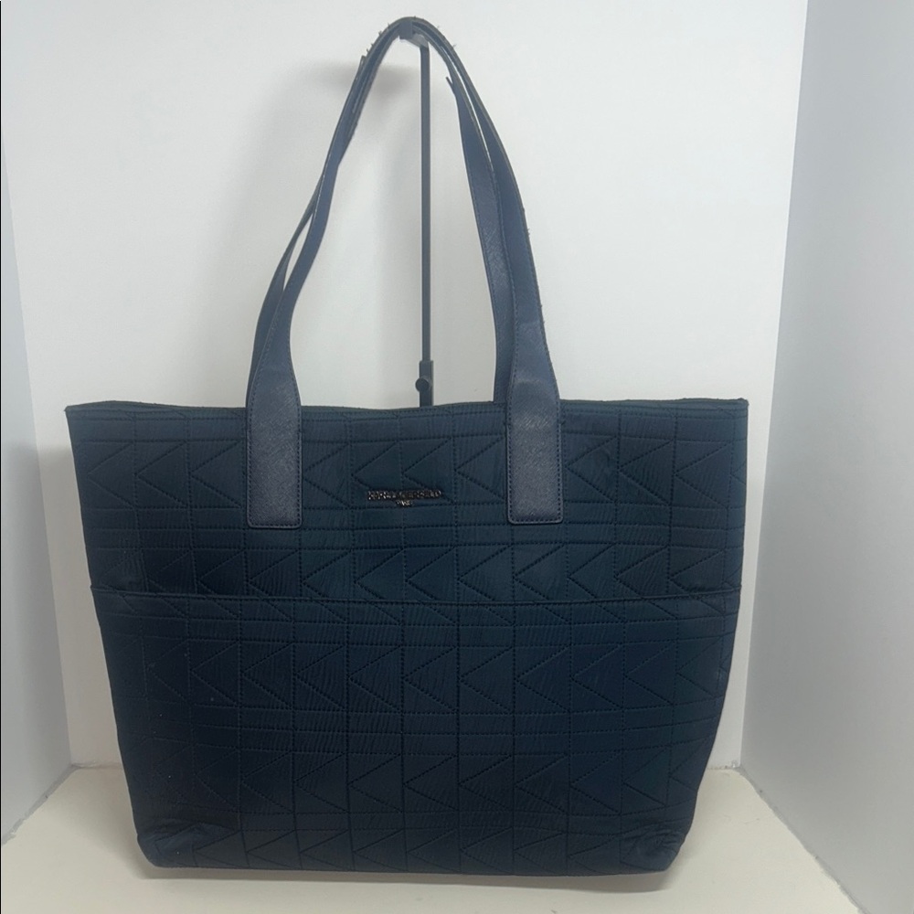Karl Lagerfeld Quilted Navy Tote - Picture 1 of 6